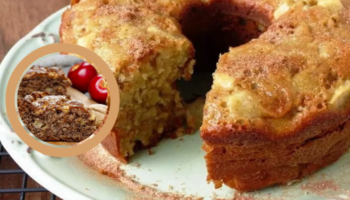 Receita de um Bolo de maçã com canela 