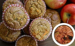 Receita de um Muffin de maçã com queijo