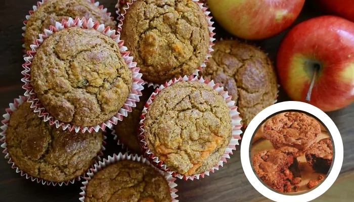 Receita de um Muffin de maçã com queijo