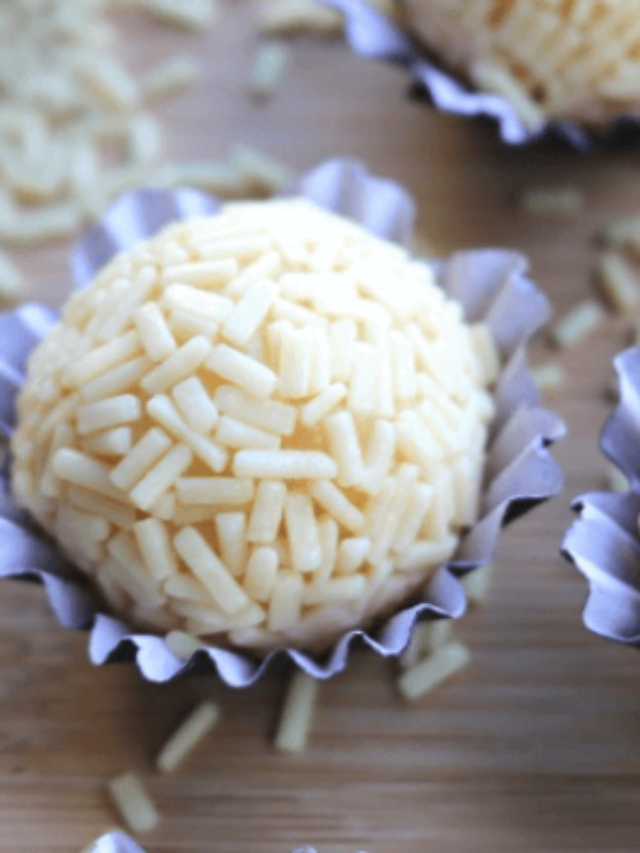 Brigadeiro branco de enrolar