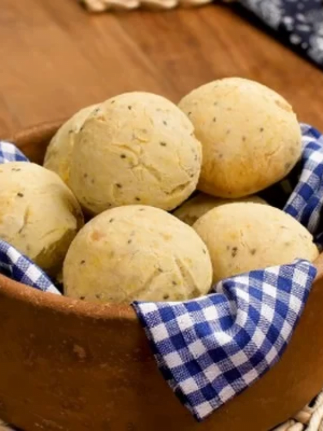 Pão de queijo vegano de biomassa de banana-verde