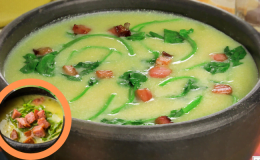 Receita de um Caldo Verde com Bacon