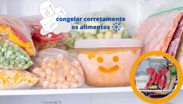 congelar corretamente os alimentos na geladeira