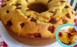 Receita de Bolo de Fubá com Goiabada