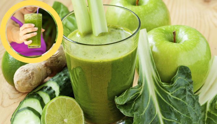 Receita de Suco verde de couve, limão e pepino