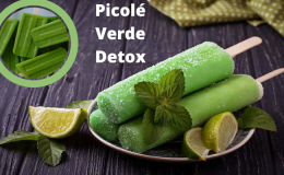 Receita de Picolé Verde Detox